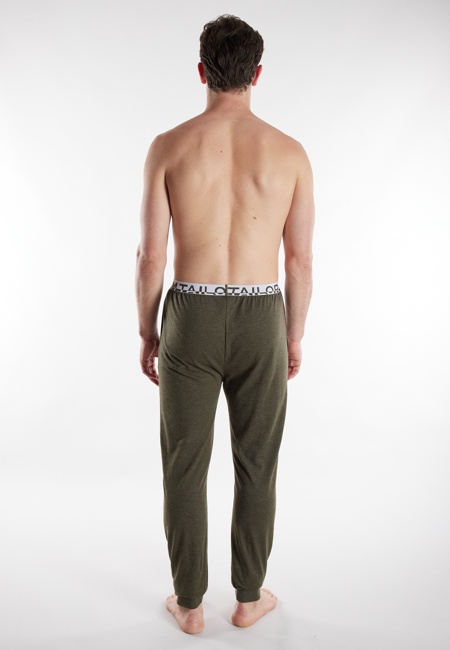 TOM TAILOR Herren Lange-Hose grün melange
