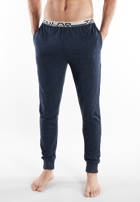 TOM TAILOR Herren Lange-Hose blau melange