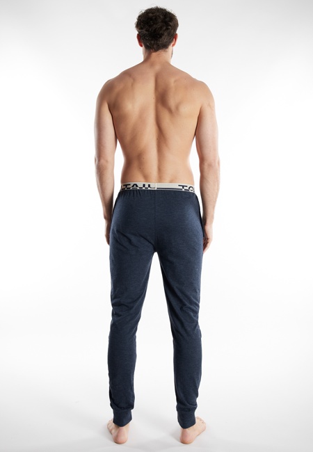 TOM TAILOR Herren Lange-Hose blau melange