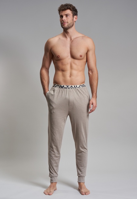 TOM TAILOR Herren Lange-Hose grau melange