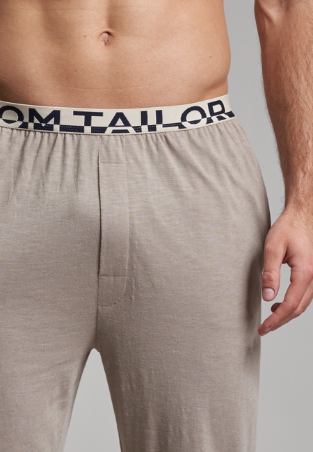 TOM TAILOR Herren Lange-Hose grau melange