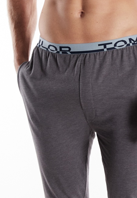 TOM TAILOR Herren Lange-Hose grau melange