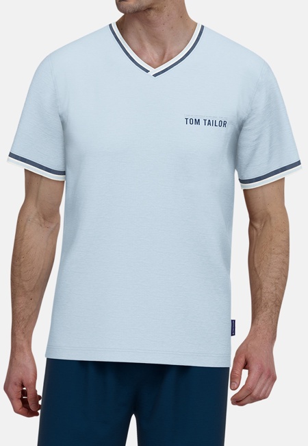 TOM TAILOR Herren Shorty blau uni