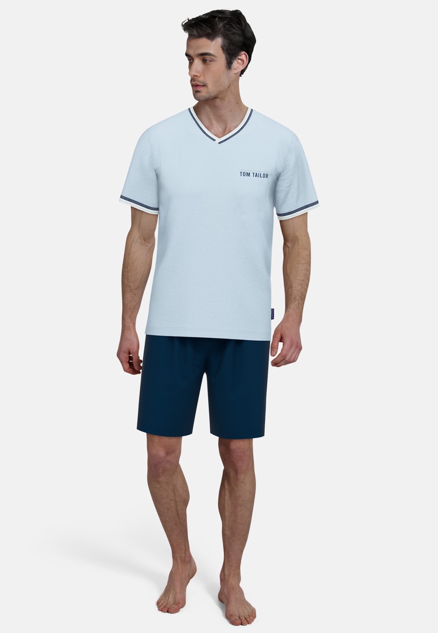 TOM TAILOR Herren Shorty blau uni