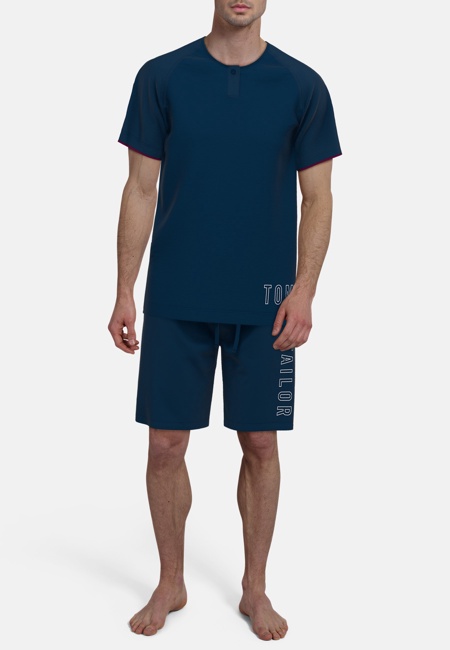 TOM TAILOR Herren Shorty blau uni