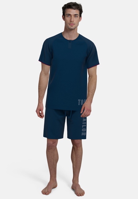 TOM TAILOR Herren Shorty blau uni