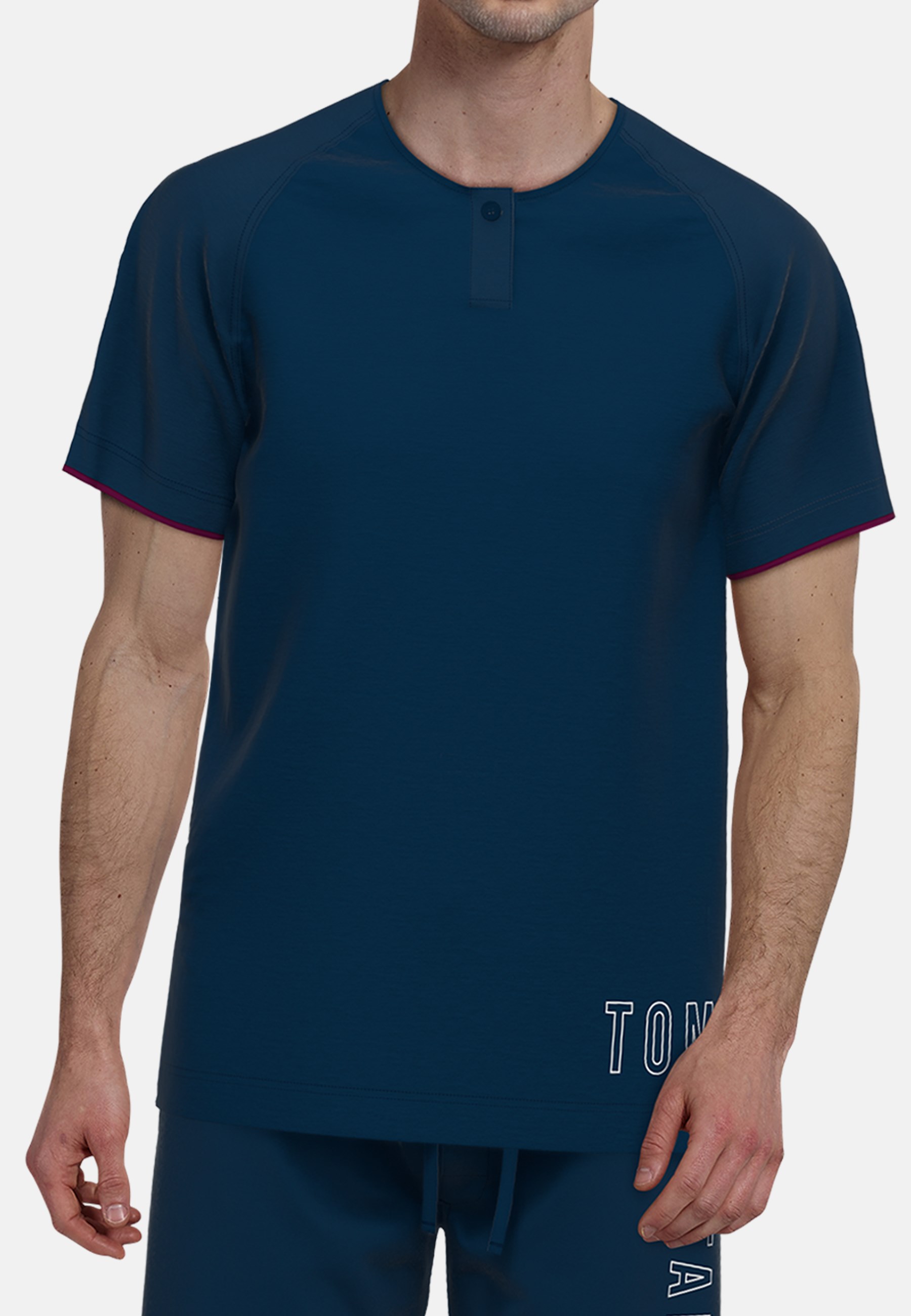 TOM TAILOR Herren Shorty blau uni
