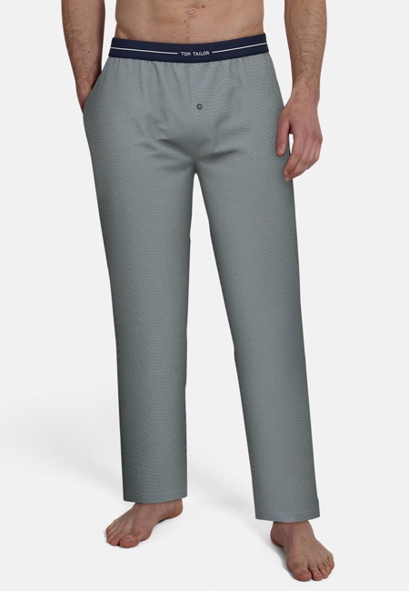 TOM TAILOR Herren Lange-Hose blau kariert
