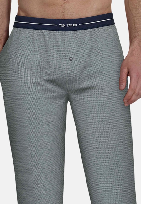 TOM TAILOR Herren Lange-Hose blau kariert