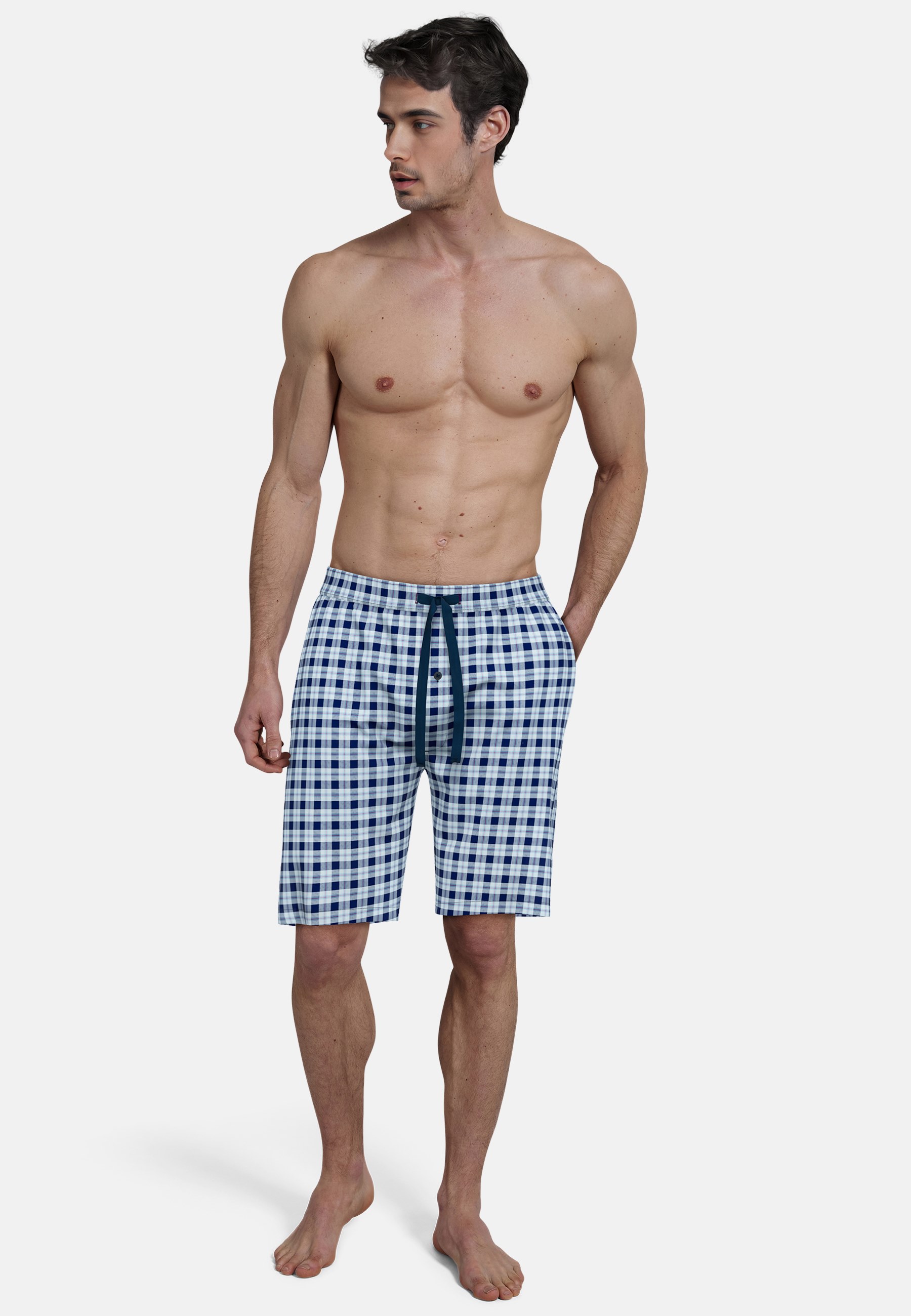 TOM TAILOR Herren Bermuda blau kariert