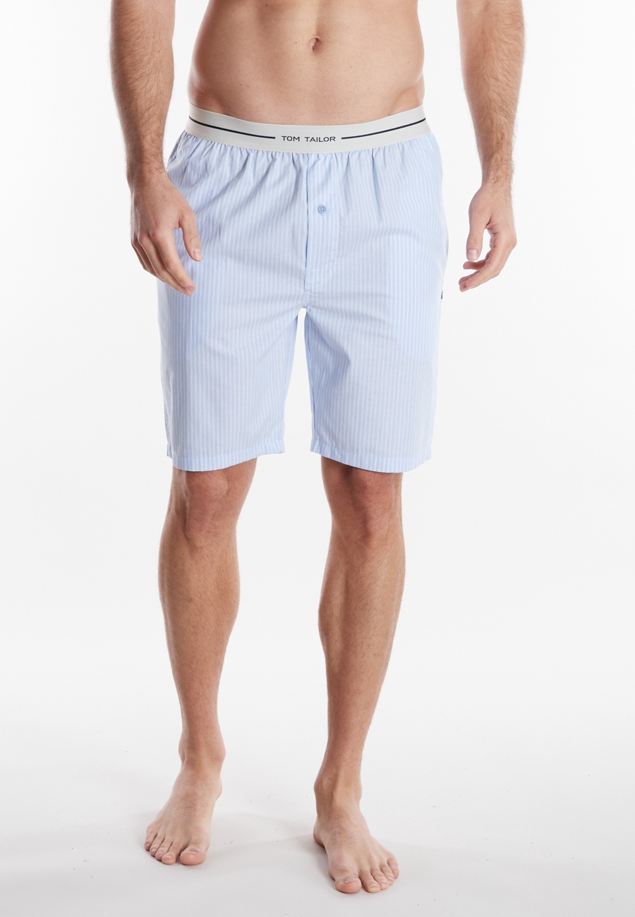 TOM TAILOR Herren Bermuda blau längsgestreift