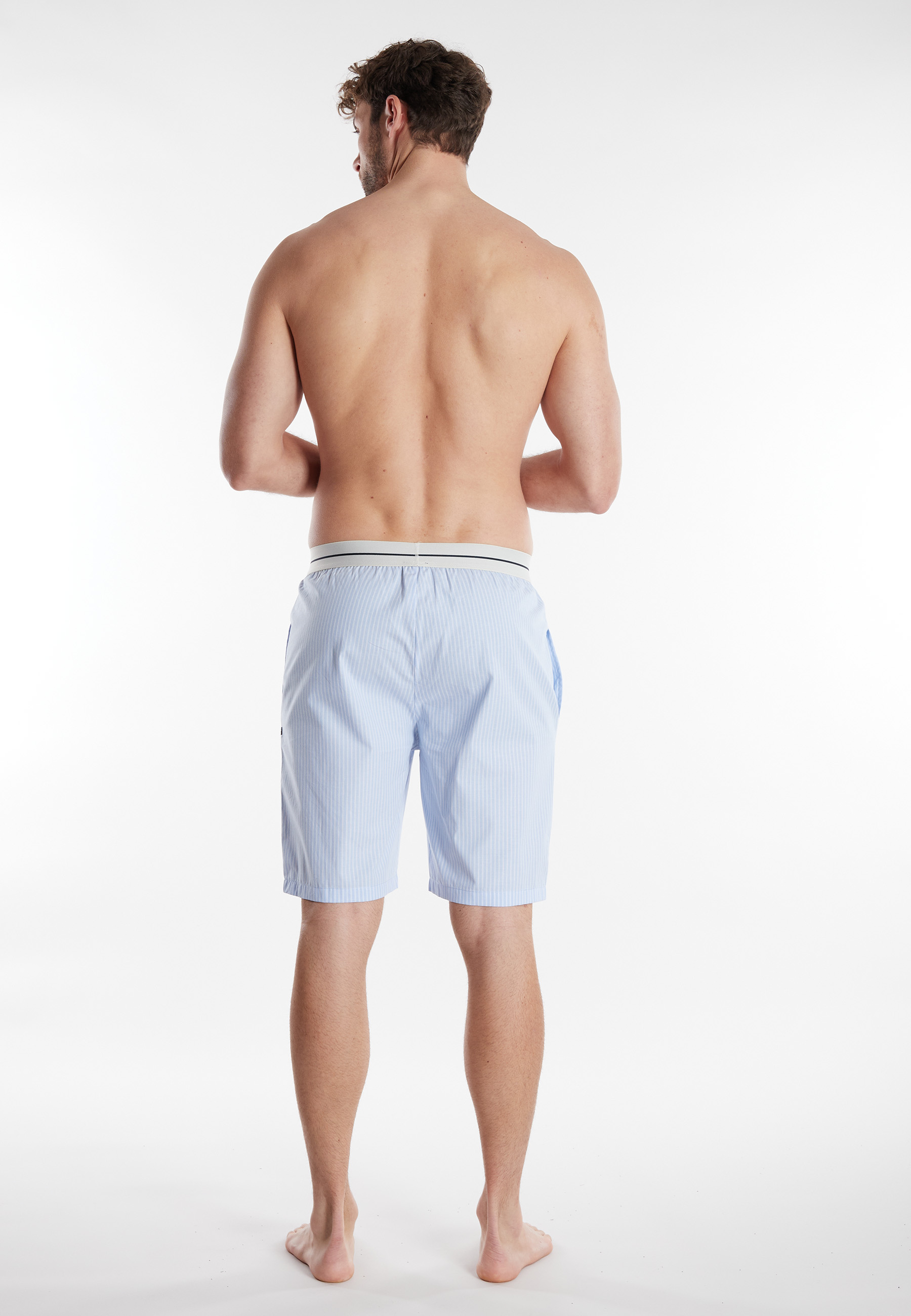 TOM TAILOR Herren Bermuda blau längsgestreift