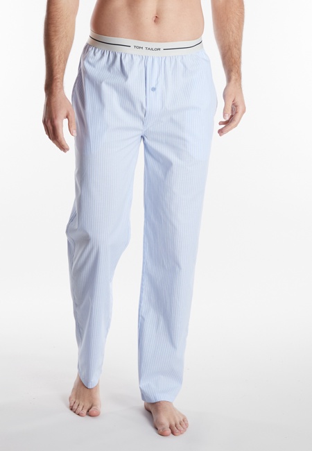 TOM TAILOR Herren Lange-Hose blau längsgestreift