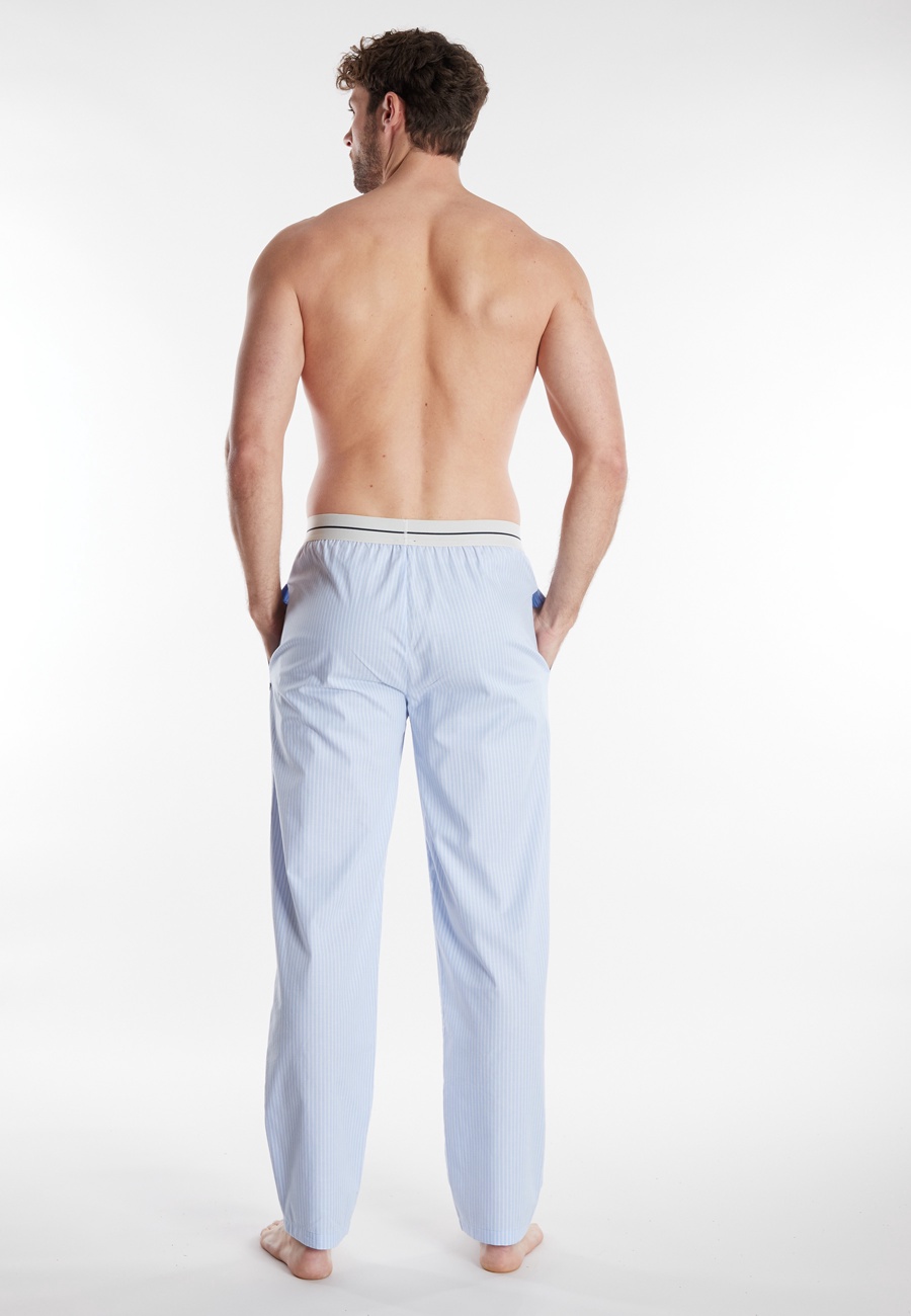 TOM TAILOR Herren Lange-Hose blau längsgestreift