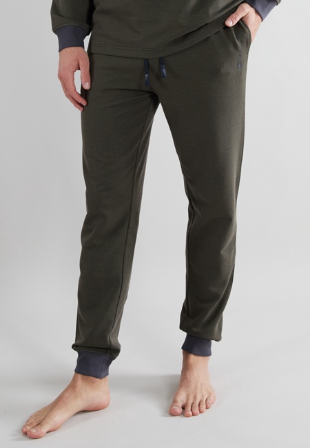 TOM TAILOR Herren Lange-Hose grün uni