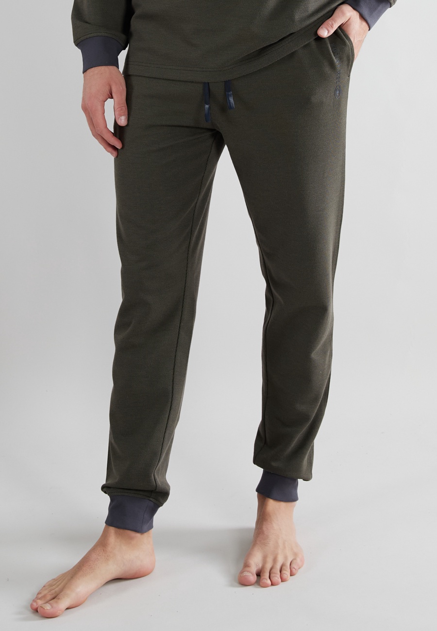 TOM TAILOR Herren Lange-Hose grün uni