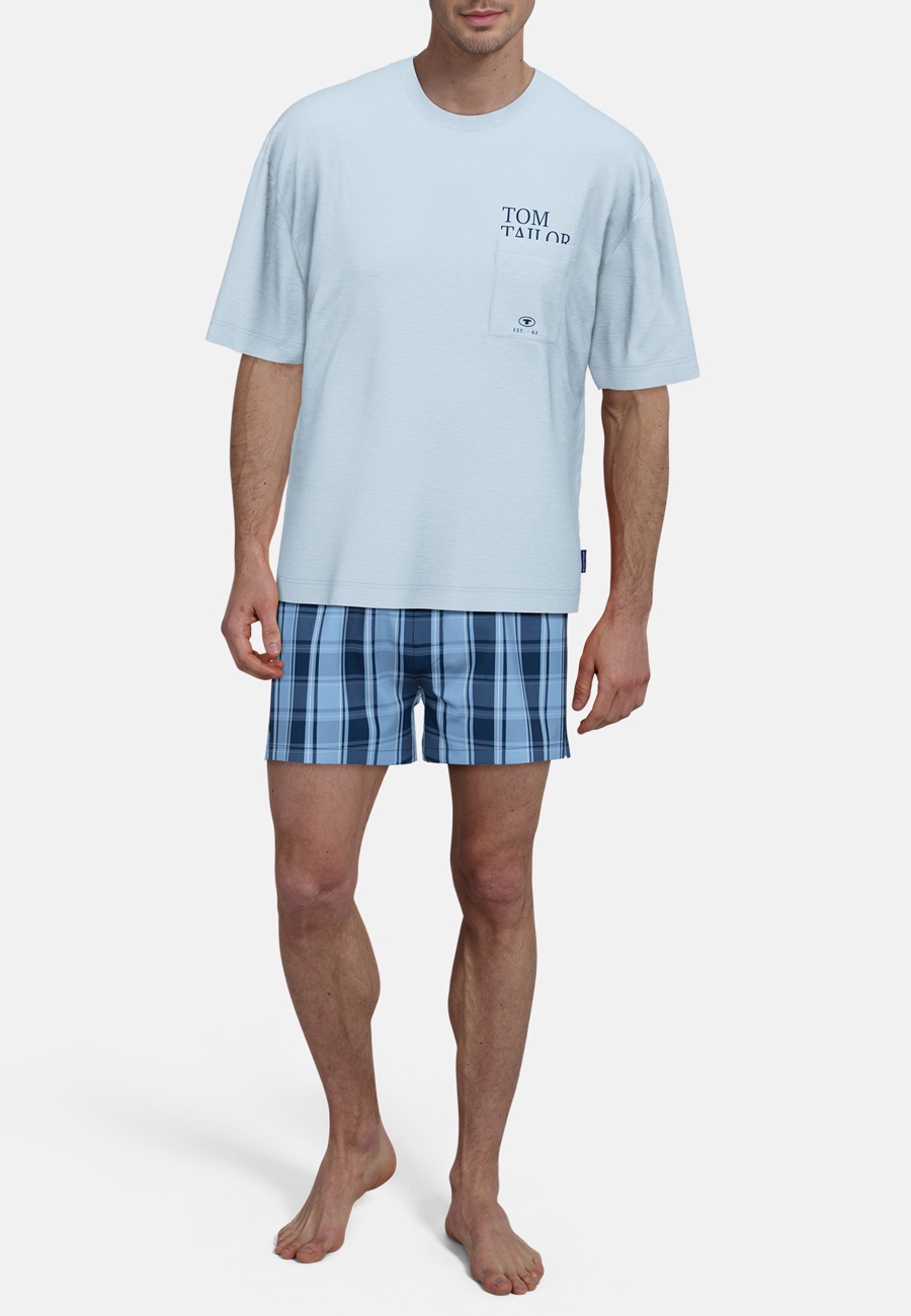 TOM TAILOR Herren T-Shirt blau uni