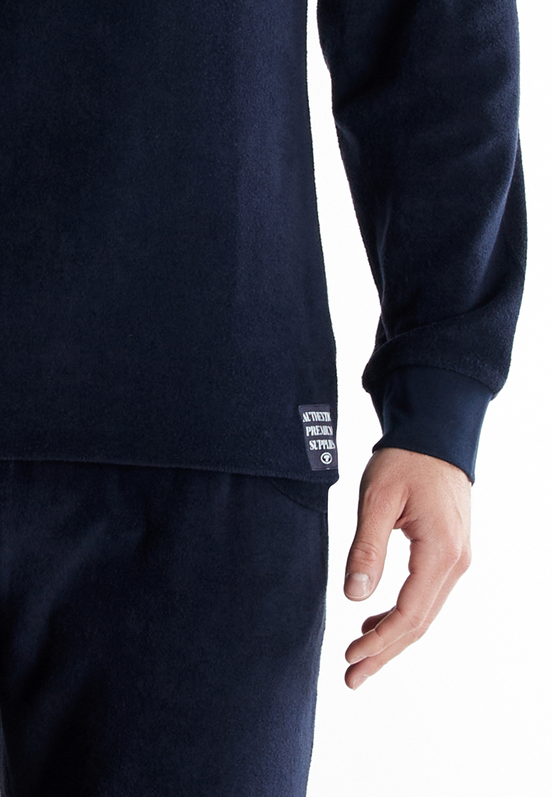 TOM TAILOR Herren Pyjama blau uni