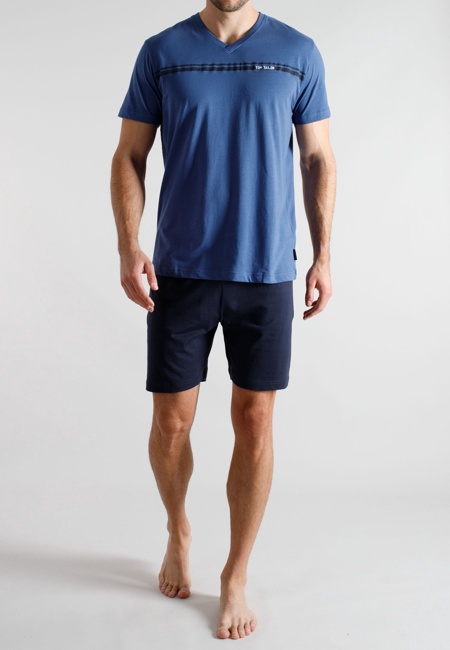 TOM TAILOR Herren Shorty blau uni