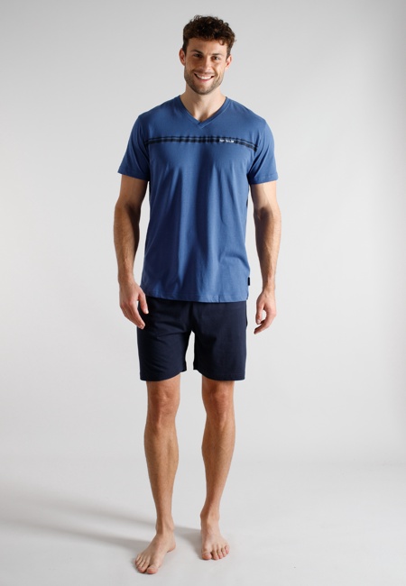 TOM TAILOR Herren Shorty blau uni
