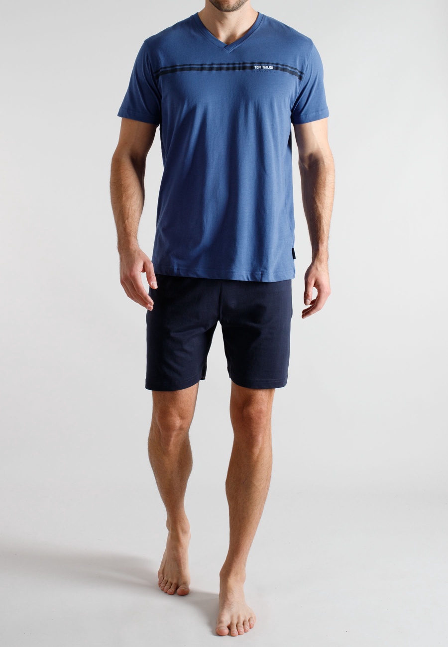 TOM TAILOR Herren Shorty blau uni