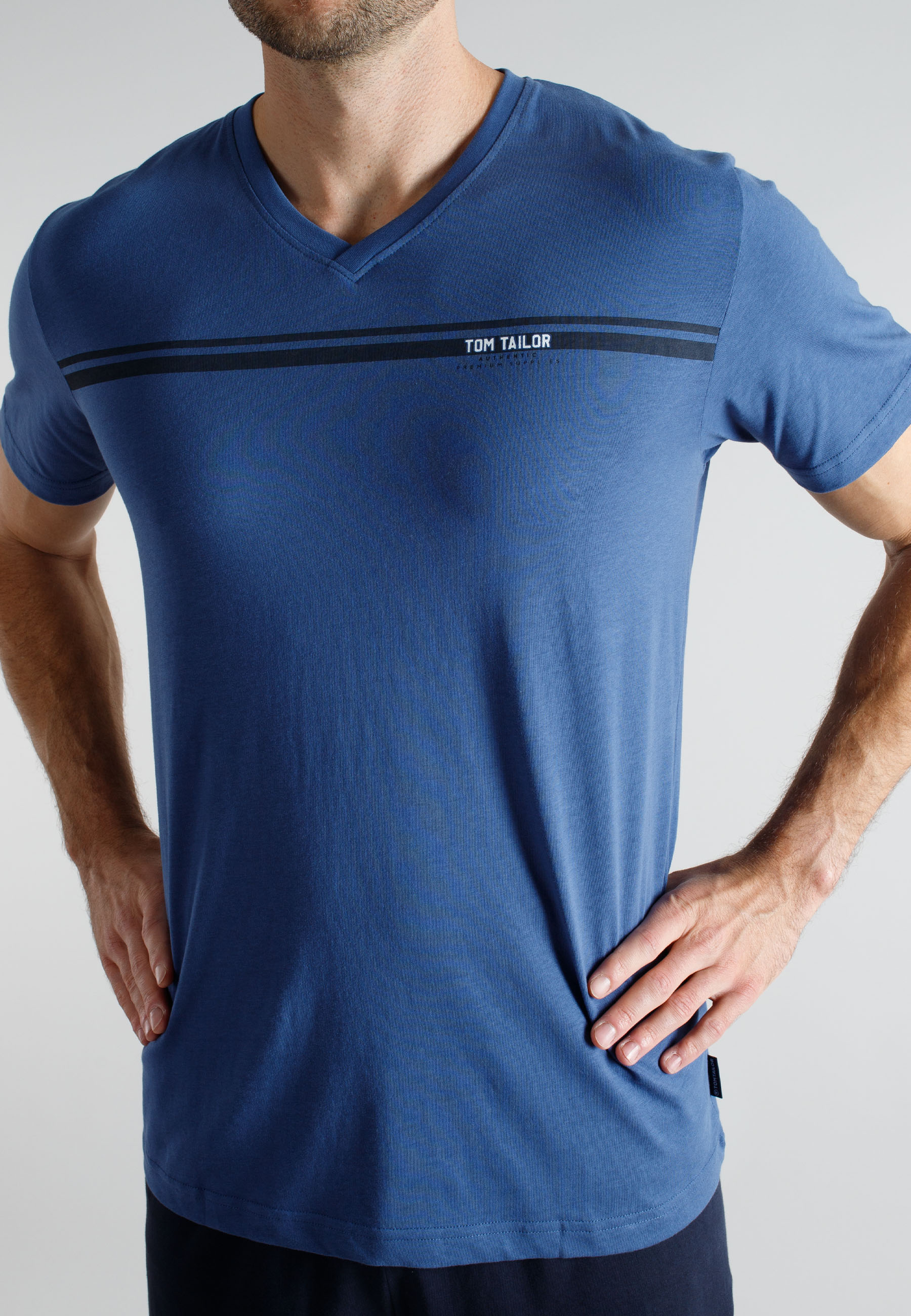 TOM TAILOR Herren Shorty blau uni