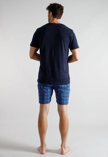 TOM TAILOR Herren Shorty blau kariert