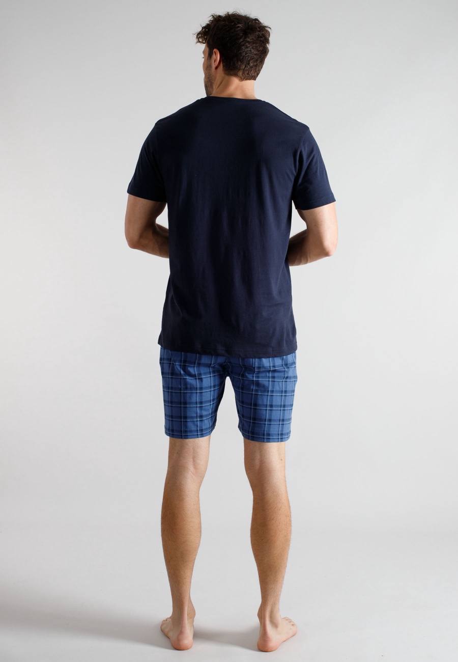 TOM TAILOR Herren Shorty blau kariert