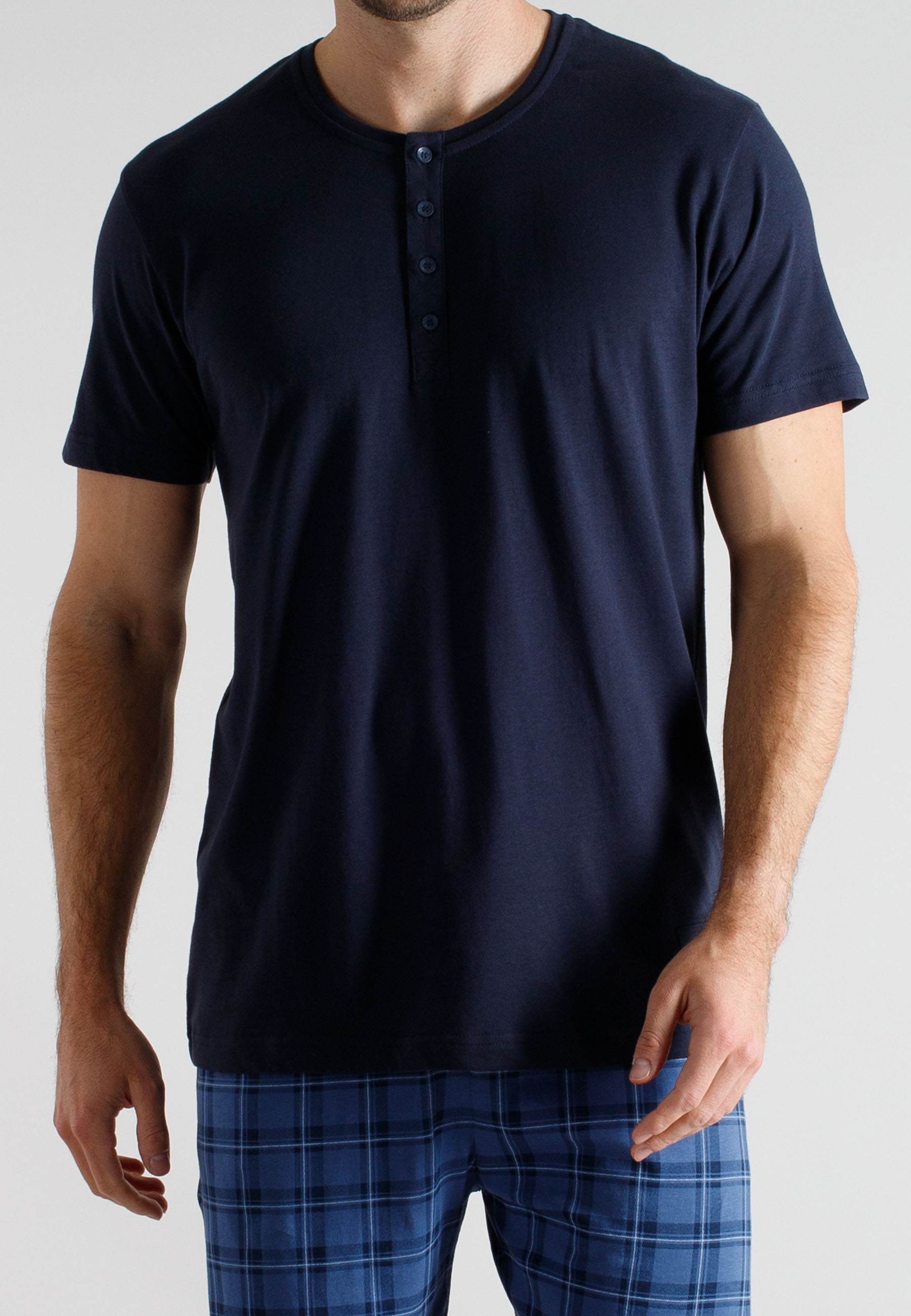 TOM TAILOR Herren Shorty blau kariert