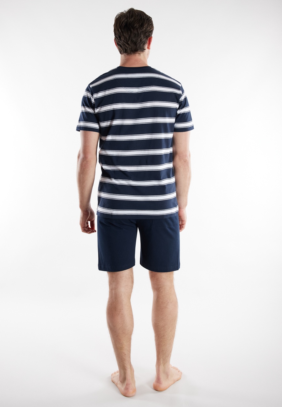 TOM TAILOR Herren Shorty blau quergestreift