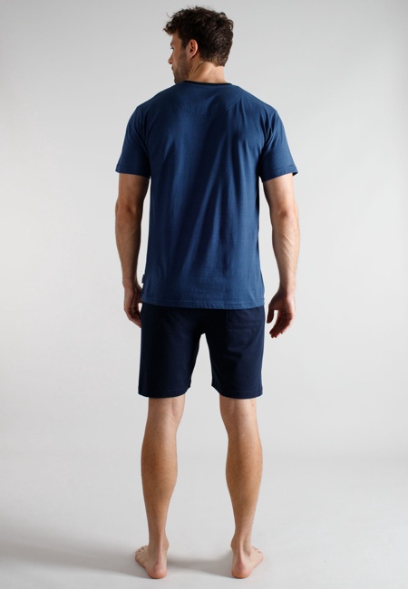 TOM TAILOR Herren Shorty blau quergestreift
