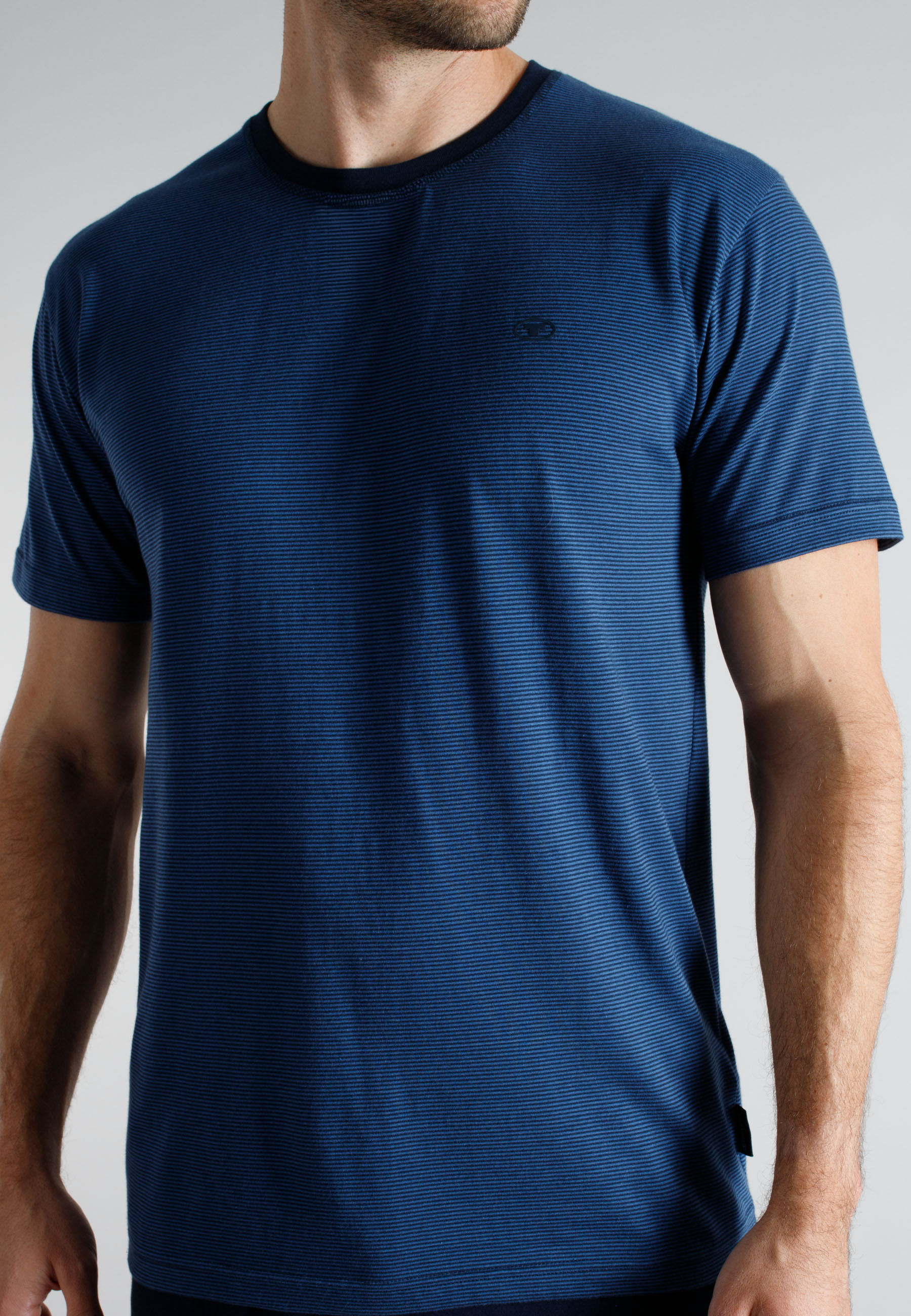 TOM TAILOR Herren Shorty blau quergestreift