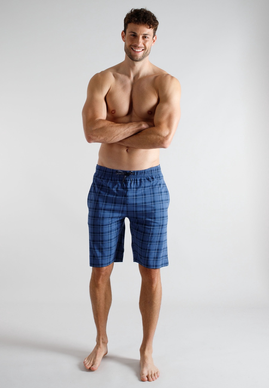 TOM TAILOR Herren Bermuda blau kariert