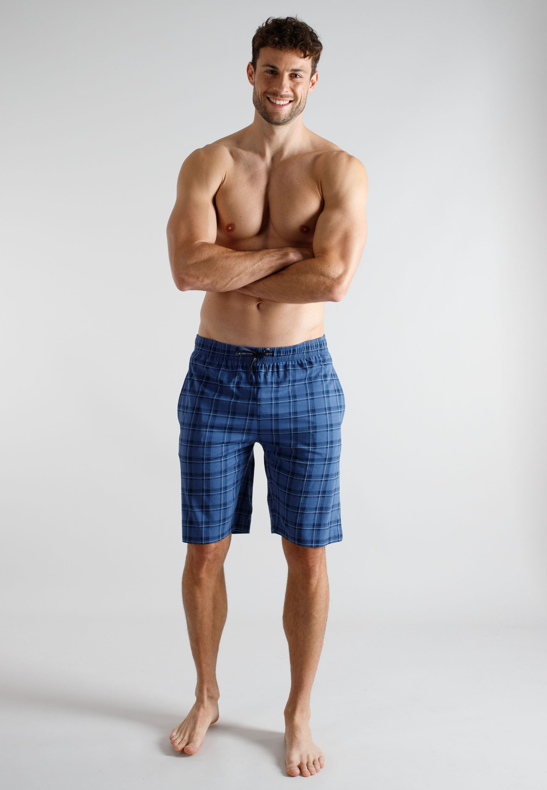 TOM TAILOR Herren Bermuda blau kariert