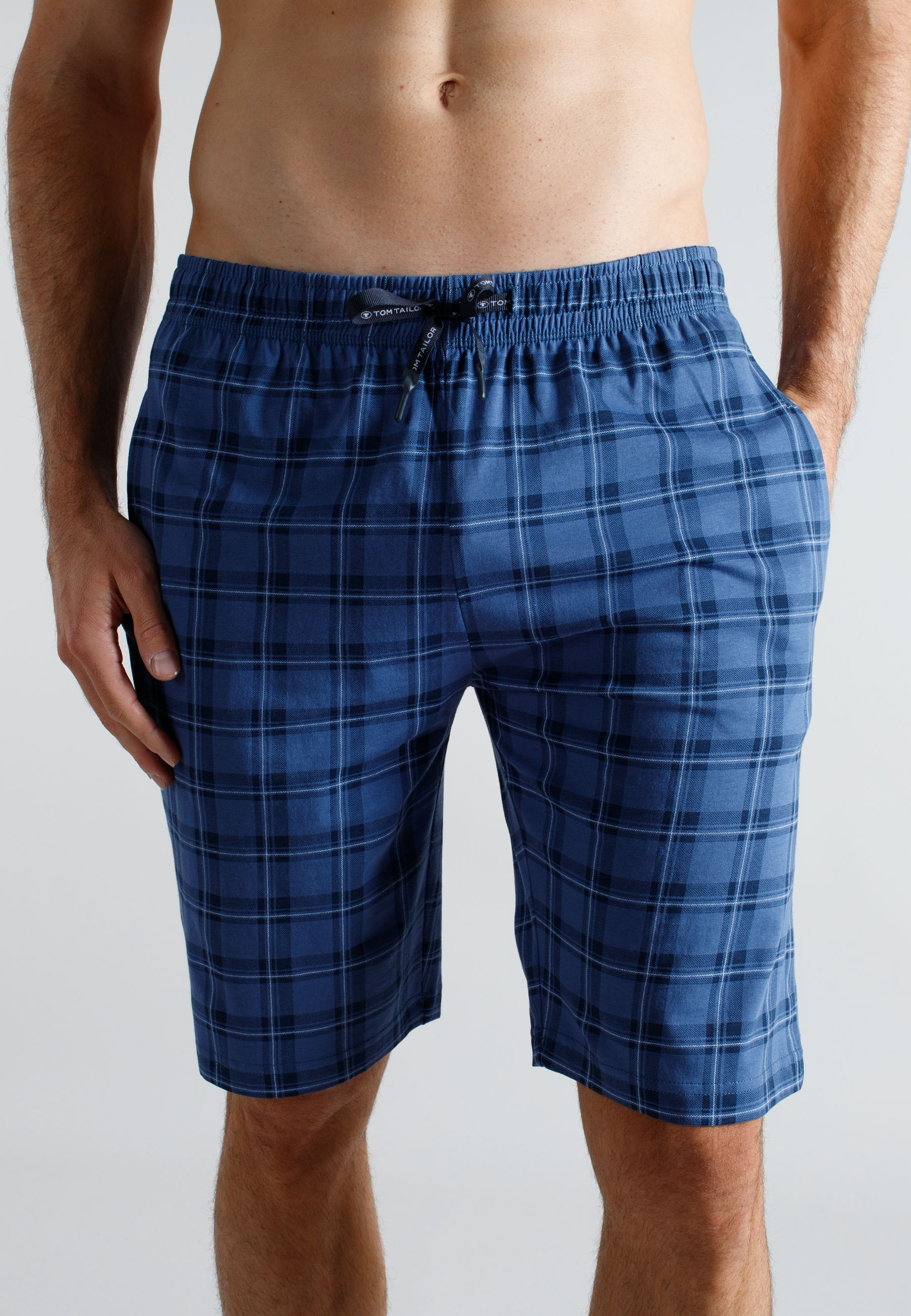 TOM TAILOR Herren Bermuda blau kariert