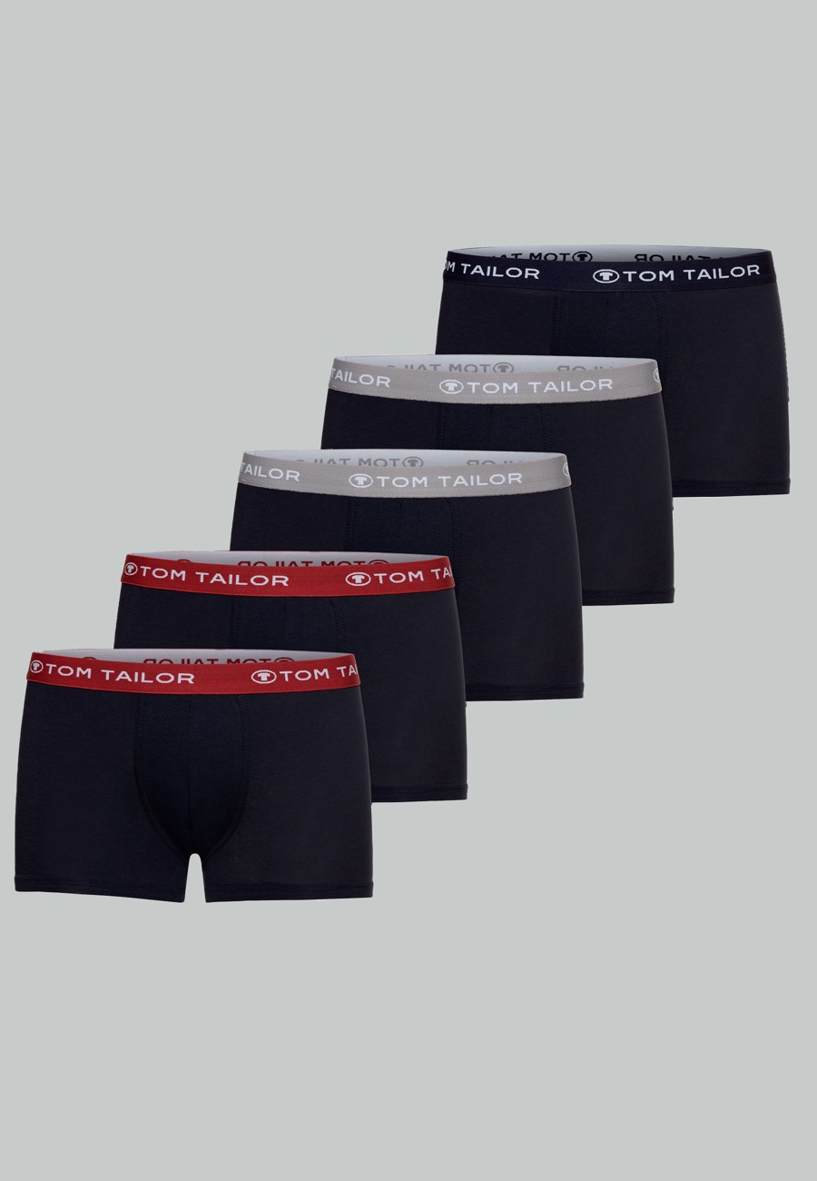 TOM TAILOR Herren Hip Pants blau uni 5er Pack