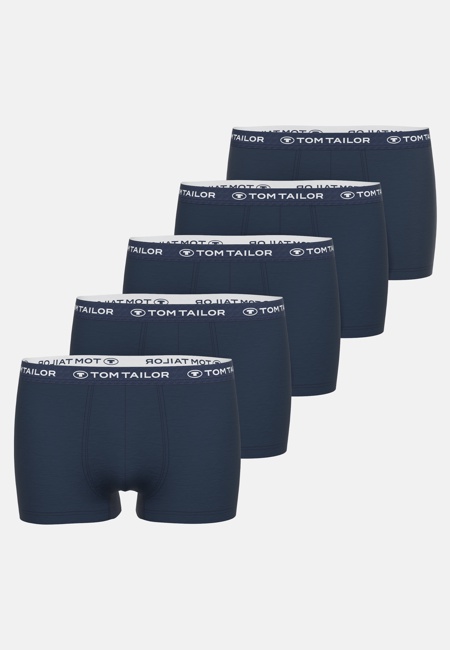 TOM TAILOR Herren Hip Pants blau uni 5er Pack