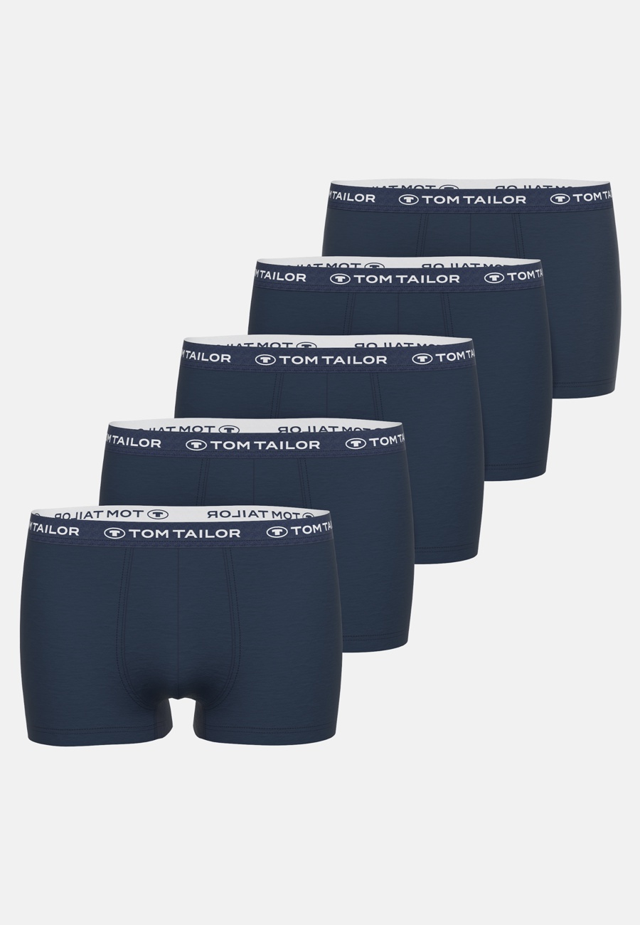 TOM TAILOR Herren Hip Pants blau uni 5er Pack