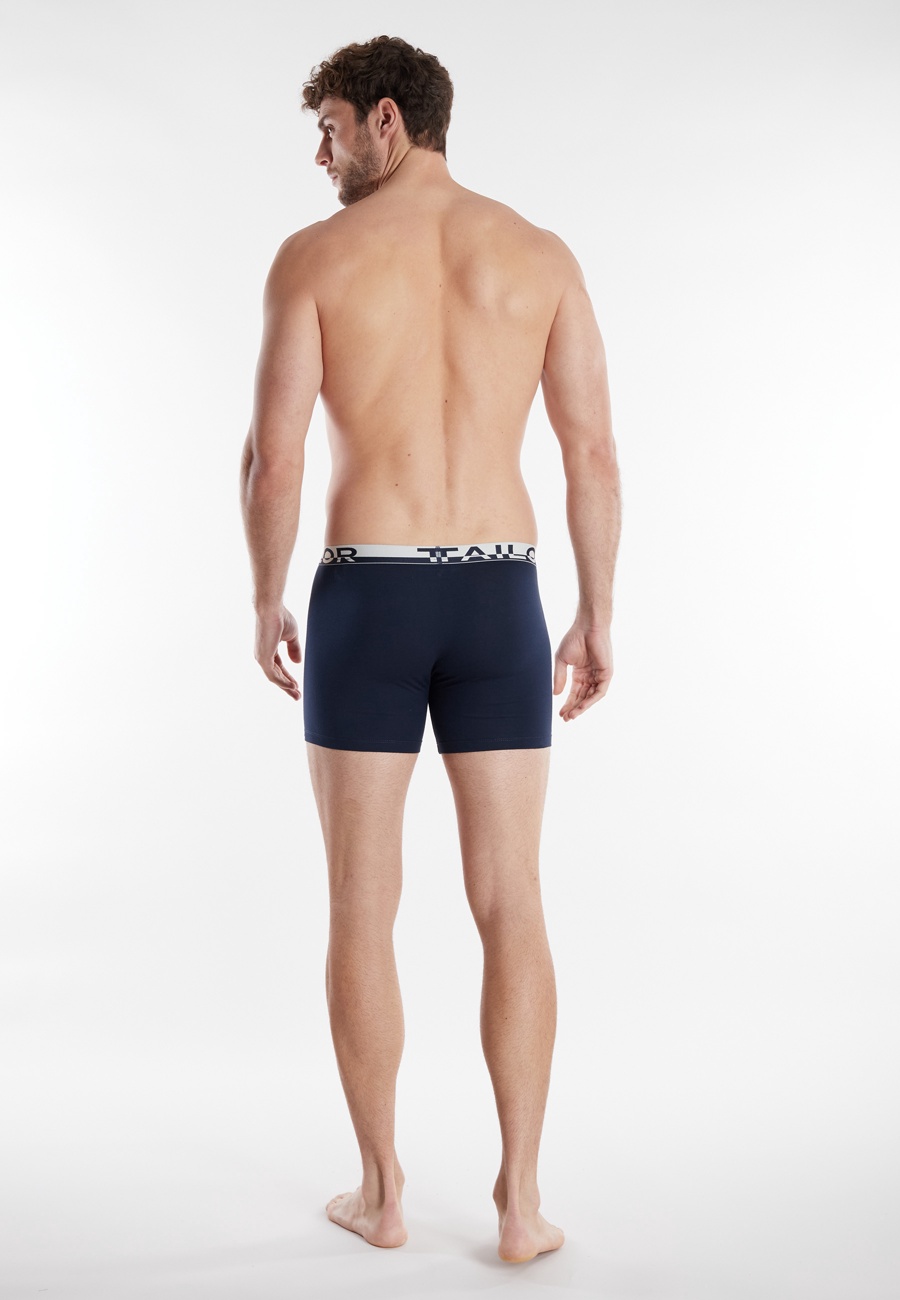 TOM TAILOR Herren Long-Pants blau uni 2er Pack