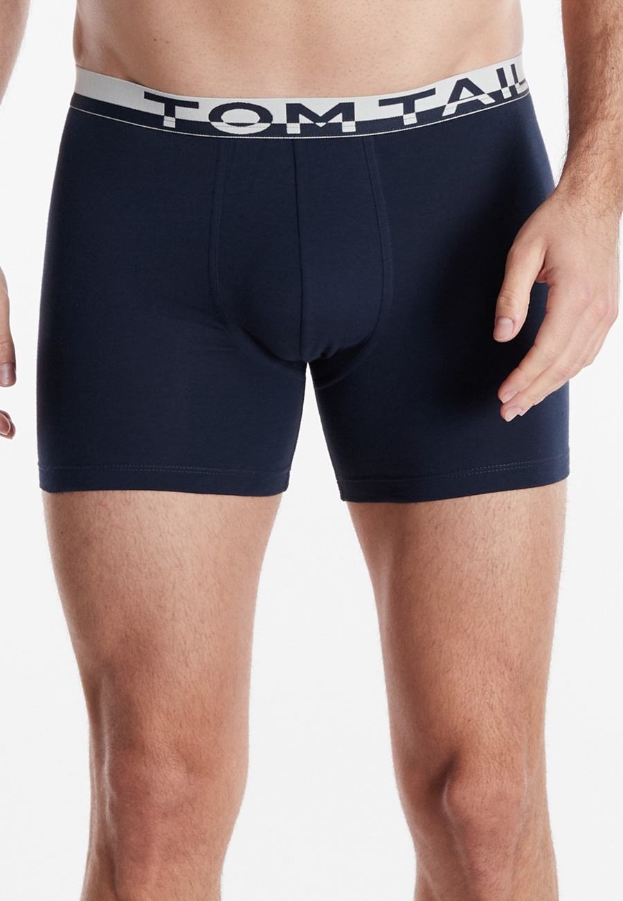 TOM TAILOR Herren Long-Pants blau uni 2er Pack