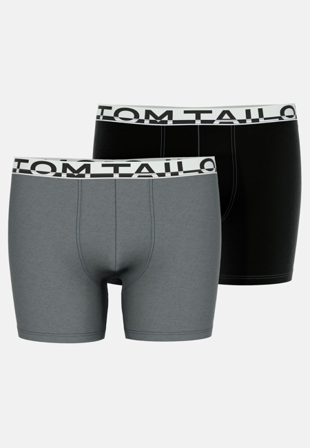 TOM TAILOR Herren Long-Pants grau uni 2er Pack