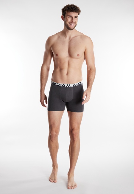 TOM TAILOR Herren Long-Pants grau uni 2er Pack