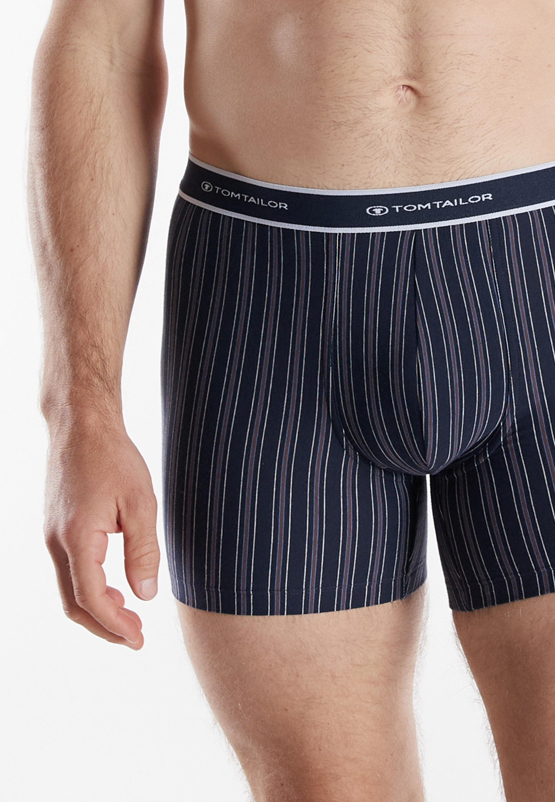 TOM TAILOR Herren Long-Pants blau uni 2er Pack