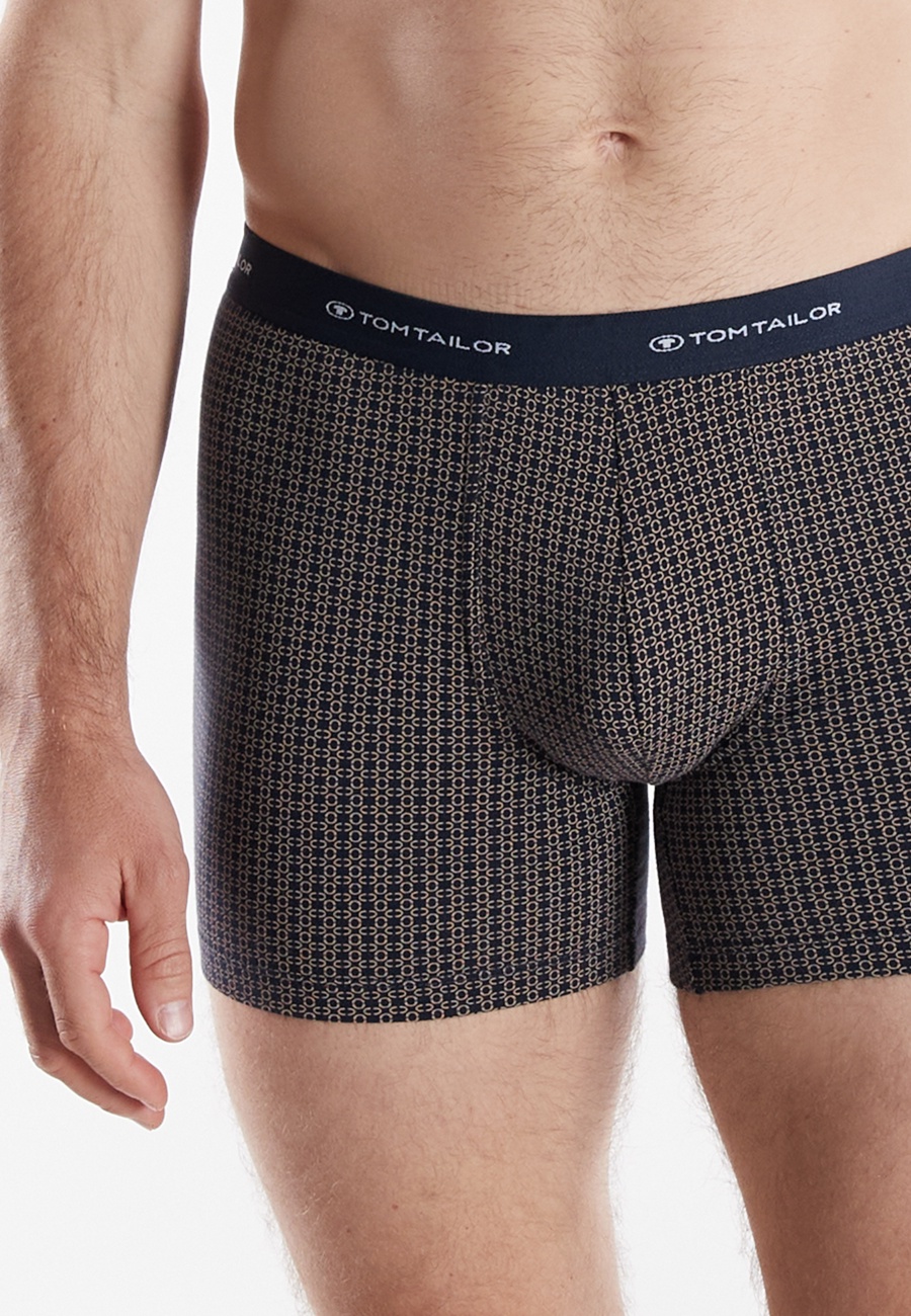 TOM TAILOR Herren Long-Pants braun bedruckt 2er Pack