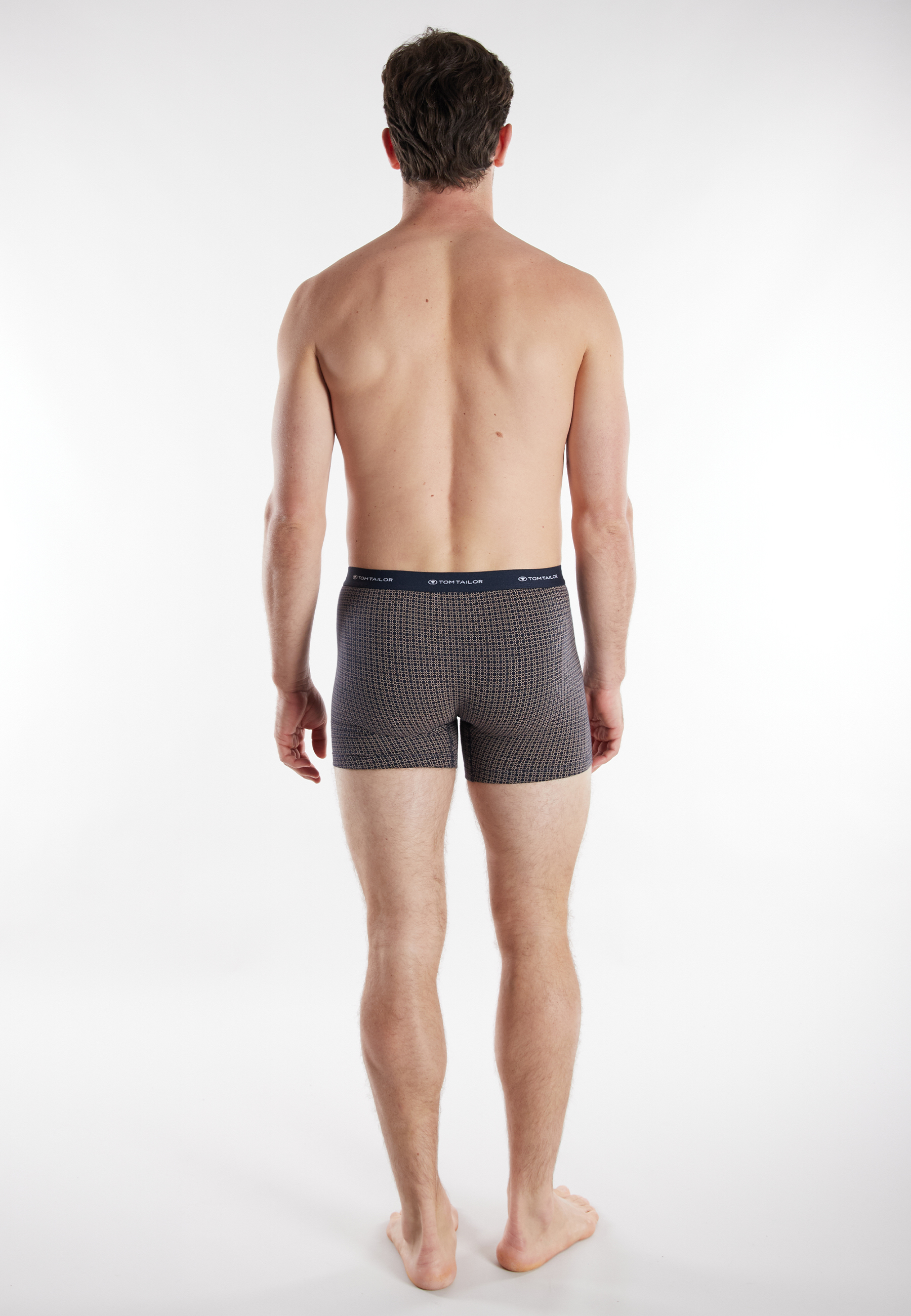 TOM TAILOR Herren Long-Pants braun bedruckt 2er Pack