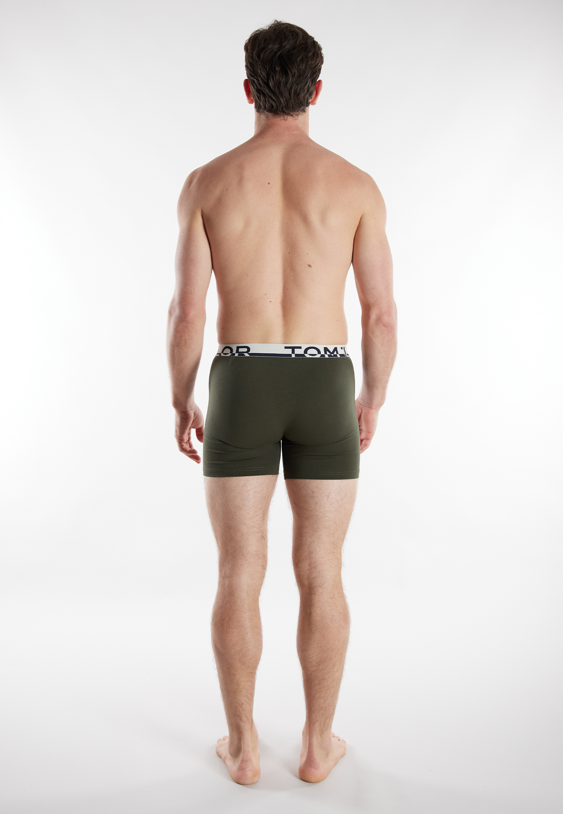 TOM TAILOR Herren Long-Pants grün uni 2er Pack