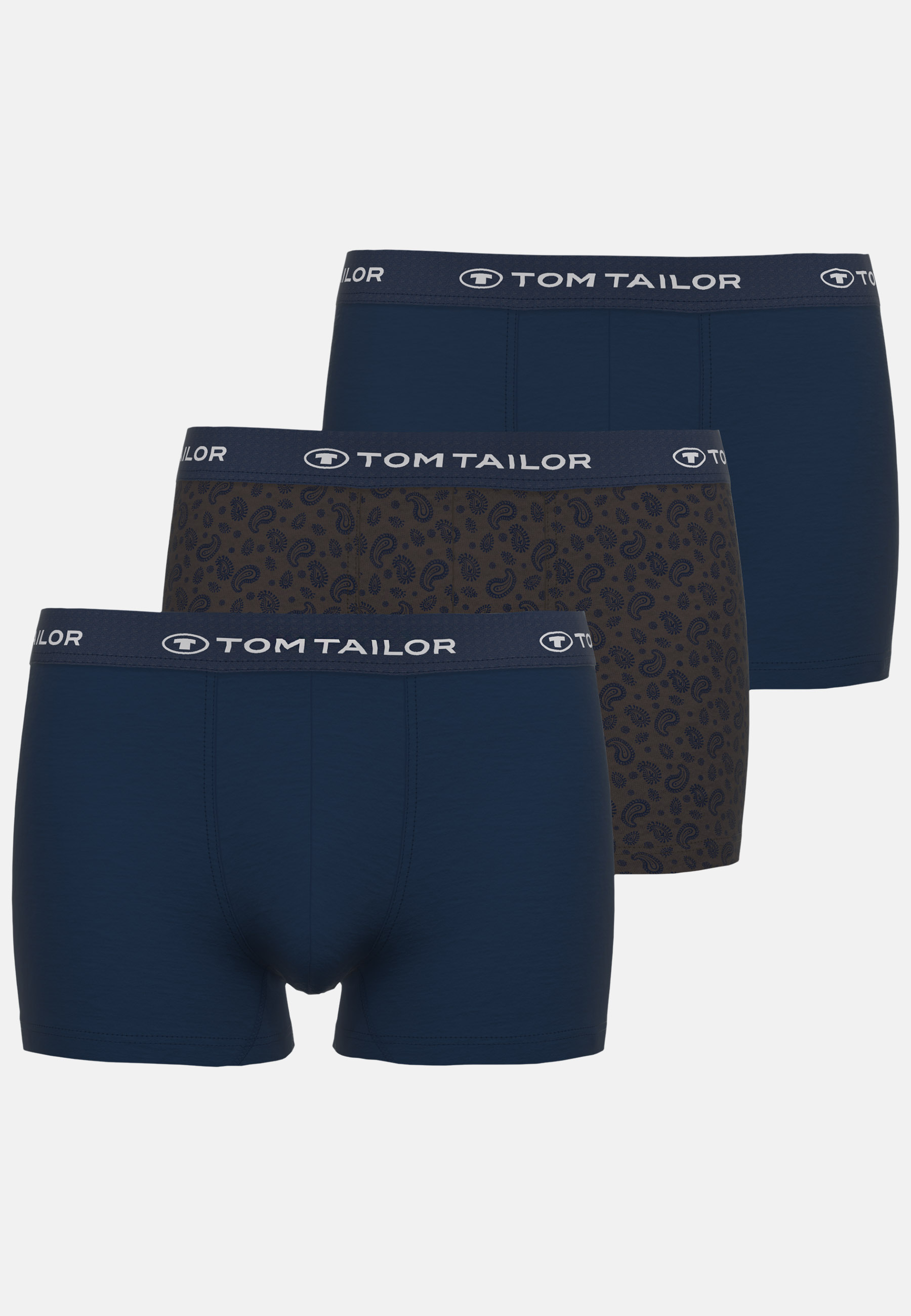 TOM TAILOR Herren Pants braun uni 3er Pack