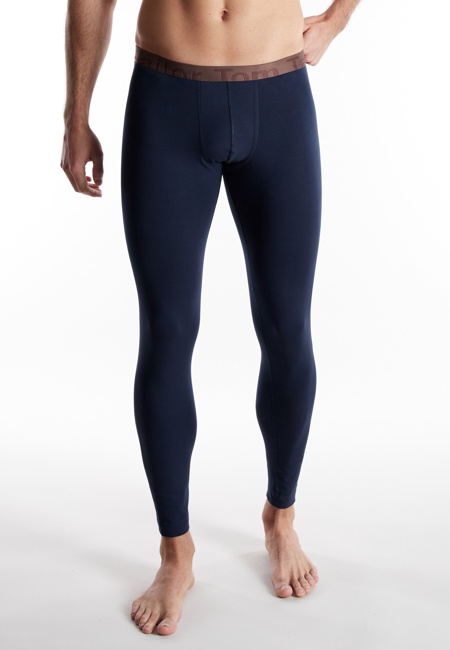 TOM TAILOR Herren lange Unterhose blau uni