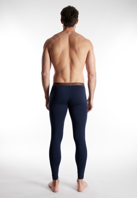 TOM TAILOR Herren lange Unterhose blau uni