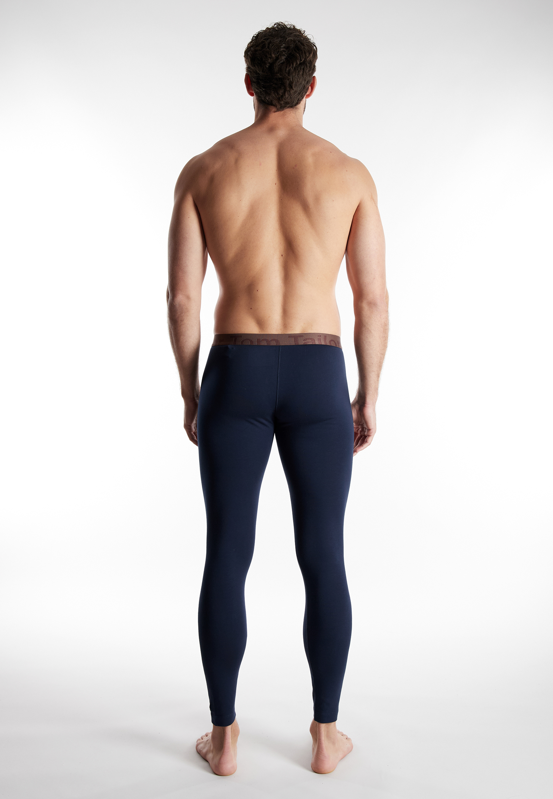 TOM TAILOR Herren lange Unterhose blau uni